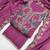 Pink silk  embroidered unstitched dressmaterials 3 pair top bottom dupptaa