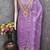 Lavender chanderi embroidered unstitched dressmaterials 3 pair top bottom dupptaa