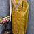 Mustard chanderi embroidered unstitched dressmaterials 3 pair top bottom dupptaa