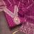 Pink chanderi  embroidered unstitched dressmaterials 3 pair top bottom dupptaa