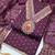 Wine chanderi embroidered unstitched dressmaterials 3 pair top bottom dupptaa