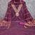Wine chanderi embroidered unstitched dressmaterials 3 pair top bottom dupptaa