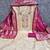 Pink silk  embroidered unstitched dressmaterials 3 pair top bottom dupptaa