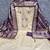Purple silk  embroidered unstitched dressmaterials 3 pair top bottom dupptaa