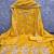 Gold silk embroidered unstitched dressmaterials 3 pair top bottom dupptaa