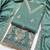 Green silk  embroidered unstitched dressmaterials 3 pair top bottom dupptaa