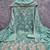 Green silk  embroidered unstitched dressmaterials 3 pair top bottom dupptaa