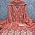 Orange silk embroidered unstitched dressmaterials 3 pair top bottom dupptaa