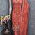 Orange silk embroidered unstitched dressmaterials 3 pair top bottom dupptaa