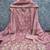 Pink silk  embroidered unstitched dressmaterials 3 pair top bottom dupptaa