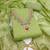 Green chanderi  embroidered unstitched dressmaterials 3 pair top bottom dupptaa