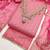 Pink chanderi  embroidered unstitched dressmaterials 3 pair top bottom dupptaa