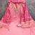 Pink chanderi  embroidered unstitched dressmaterials 3 pair top bottom dupptaa