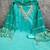 Indigo chanderi embroidered unstitched dressmaterials 3 pair top bottom dupptaa
