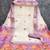 Lavender silk embroidered unstitched dressmaterials 3 pair top bottom dupptaa
