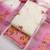 Pink silk  embroidered unstitched dressmaterials 3 pair top bottom dupptaa