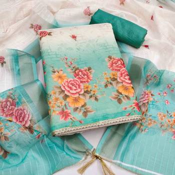 Sky silk embroidered unstitched dressmaterials 3 pair top bottom dupptaa 2