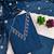 Blue silk  embroidered unstitched dressmaterials 3 pair top bottom dupptaa