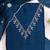 Blue silk  embroidered unstitched dressmaterials 3 pair top bottom dupptaa