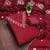 Red silk embroidered unstitched dressmaterials 3 pair top bottom dupptaa