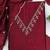 Red silk embroidered unstitched dressmaterials 3 pair top bottom dupptaa