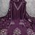 Wine silk embroidered unstitched dressmaterials 3 pair top bottom dupptaa