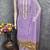 Lavender cotton embroidered unstitched dressmaterials 3 pair top bottom dupptaa