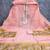 Pink cotton  embroidered unstitched dressmaterials 3 pair top bottom dupptaa