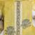 Yellow cotton embroidered unstitched dressmaterials 3 pair top bottom dupptaa