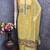 Yellow cotton embroidered unstitched dressmaterials 3 pair top bottom dupptaa