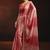 Shaded rose gold satin beads work border party wear saree