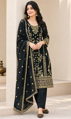 black designer party wear salwar suit 2