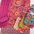 pink floral print designer palazzo suit