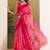 Satin checked print ready to wear saree