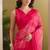 Satin checked print ready to wear saree