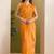 Satin checked print ready to wear saree