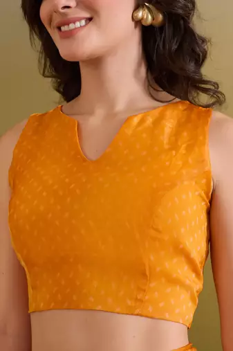 Satin checked print ready to wear saree