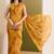 Satin ethnic motifs zari foil ready to wear saree
