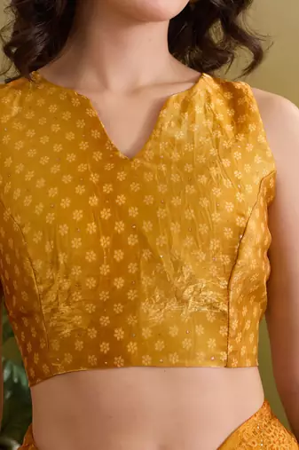 Satin ethnic motifs zari foil ready to wear saree