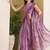 Satin ethnic motifs zari foil ready to wear saree