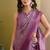 Satin ethnic motifs zari foil ready to wear saree