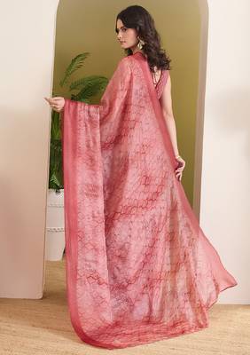 Satin ethnic motifs zari foil ready to wear saree 3