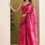 Satin ethnic motifs zari foil ready to wear saree