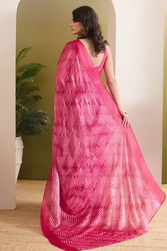 Satin ethnic motifs zari foil ready to wear saree