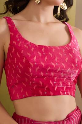 Satin ethnic motifs zari foil ready to wear saree 4