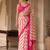 Pink pure georgette leheriya ready to wear saree