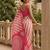 Pink pure georgette leheriya ready to wear saree
