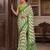 Green pure georgette leheriya ready to wear saree