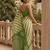 Green pure georgette leheriya ready to wear saree