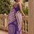 Violet pure georgette leheriya ready to wear saree